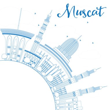 Mavi Binalar ile Anahat Muscat Skyline.