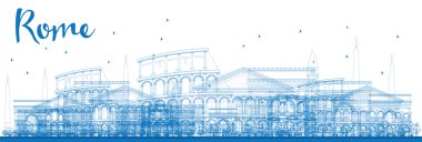 Anahat Roma manzarası ile mavi simge.