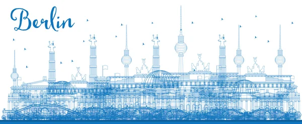 Anahat Berlin siluetinin mavi binalar.