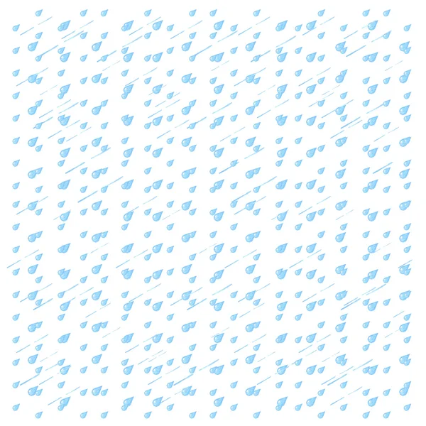 Watercolor rain. Blue drops isolated on white background. — Stock Photo, Image