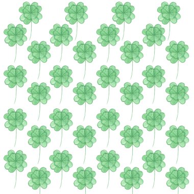 Suluboya yonca ile Desen. 