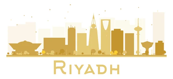 Riyadh Cidade skyline silhueta dourada . — Vetor de Stock