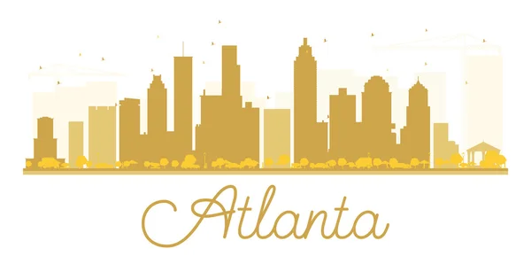 Atlanta City skyline silhouette dorata . — Vettoriale Stock