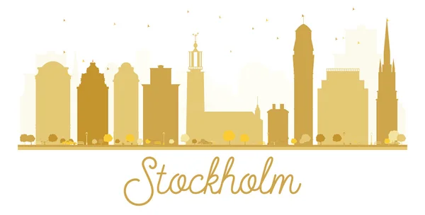 Skyline di Stoccolma City silhouette dorata . — Vettoriale Stock