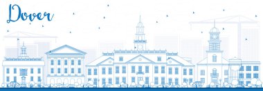 Anahat Dover manzarası ile mavi binalar.