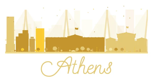 Ciudad de Atenas skyline silueta dorada . — Vector de stock