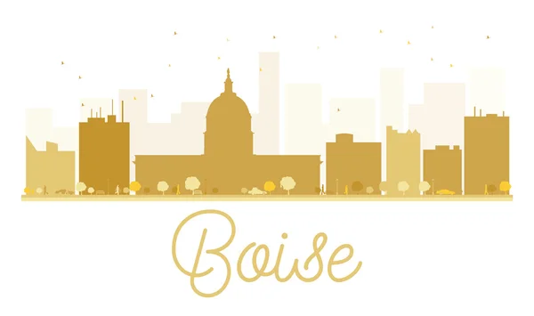 Boise City skyline gouden silhouet. — Stockvector