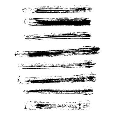 Farklı grunge fırça darbeleri kümesi.