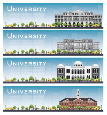 Üniversitesi Eğitim afiş kümesi.