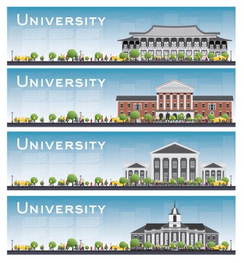 Üniversitesi Eğitim afiş kümesi.