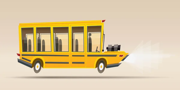 Autocarro escolar. Ilustração vetorial . — Vetor de Stock