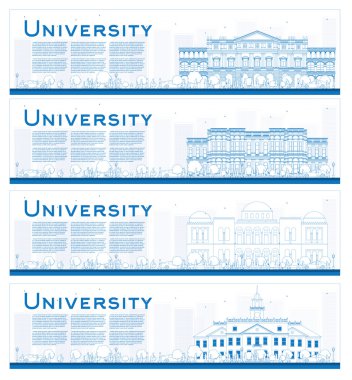 Üniversitesi Eğitim afiş kümesi anahat.