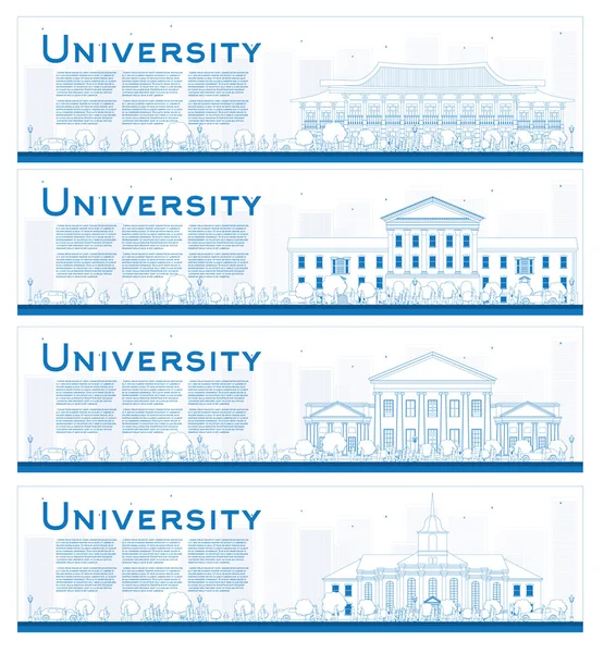 Üniversitesi Eğitim afiş kümesi anahat.