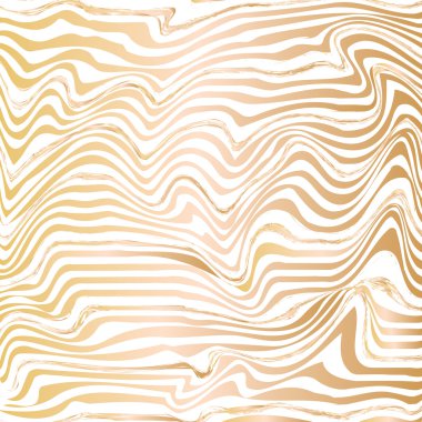 Altın soyut dalga çizgisi mürekkep dokusu. 