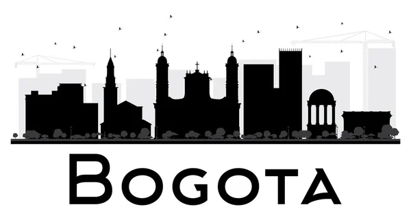 Bogotá City Skyline schwarz-weiße Silhouette. — Stockvektor
