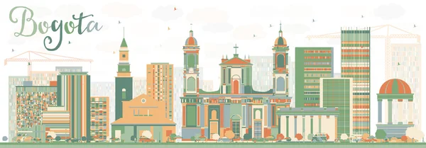 Resumen de Bogotá Skyline con Edificios de Color . — Vector de stock