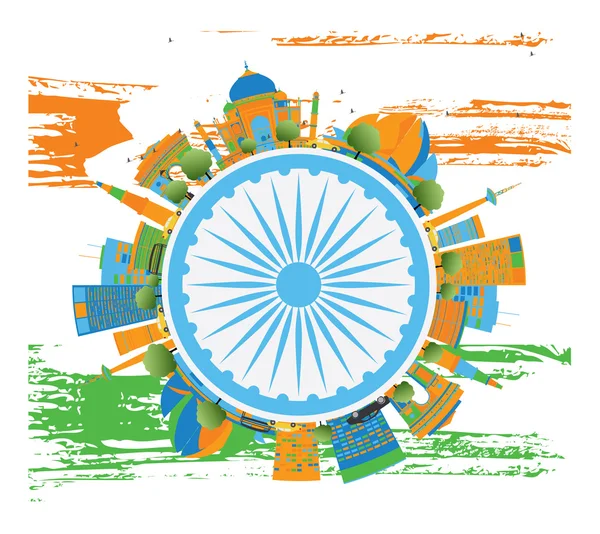 Щасливий день індійської Республіки прапора. Векторна ілюстрація. — стоковий вектор