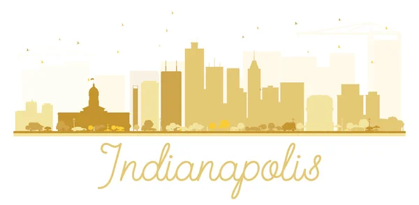 Indianapolis City silhouette dorée . — Image vectorielle