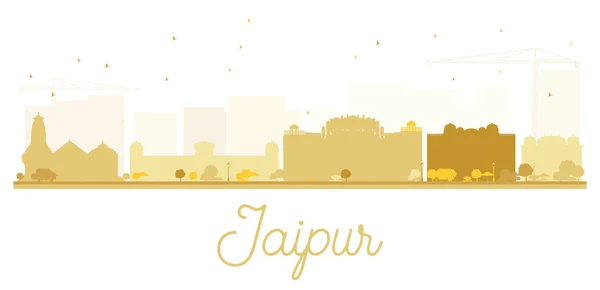 Jaipur City skyline silueta dorada . — Vector de stock