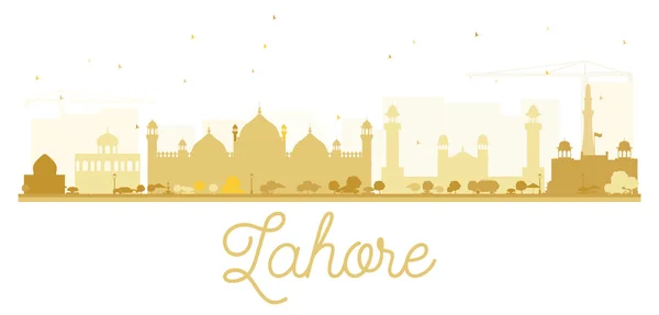 Ciudad de Lahore skyline silueta dorada . — Vector de stock