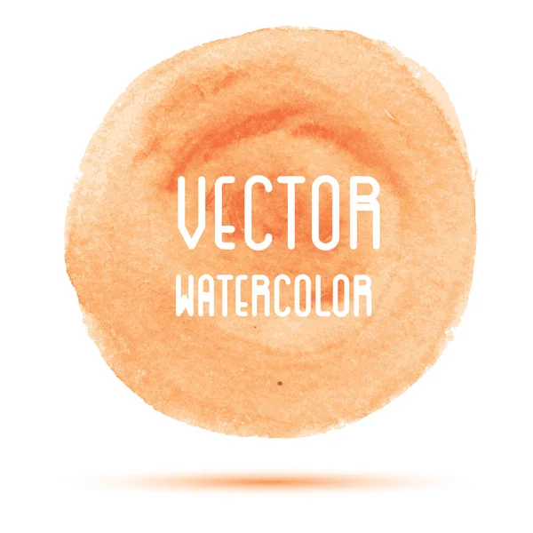 Oranje aquarel vlek geïsoleerd op witte achtergrond. — Stockvector