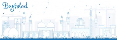 Anahat Bağdat manzarası ile mavi binalar.