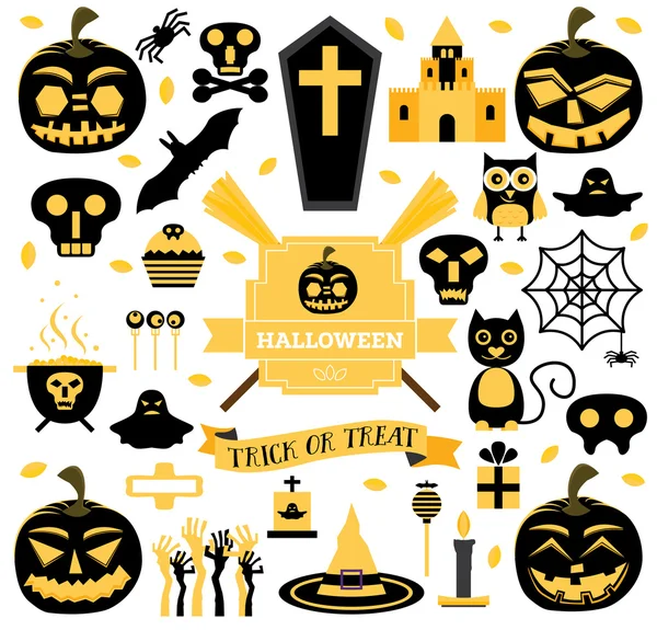 Halloween uppsättning. vektor illustration. — Stock vektor