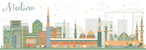 Résumé Medina Skyline avec bâtiments de couleur . — Image vectorielle