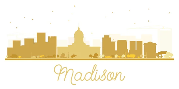 Madison City skyline silueta dorada . — Vector de stock