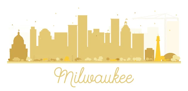 Silhouette dorée de la ville de Milwaukee . — Image vectorielle