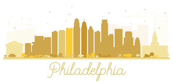 Philadelphia City skyline gyllene siluett. — Stock vektor