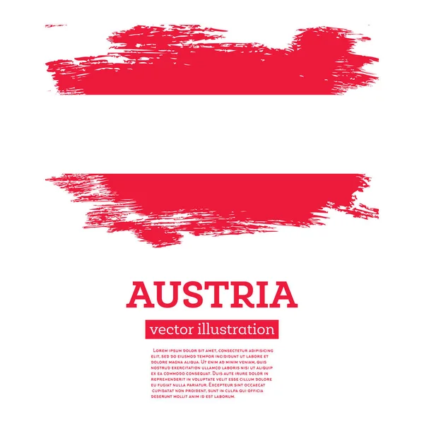 Austria Flag Brush Strokes Vector Illustration Independence Day — Stock Vector