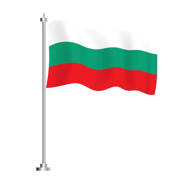 Bandera Bulgaria Bandera Onda Aislada Del País Bulgaria Ilustración Vectorial — Archivo Imágenes Vectoriales