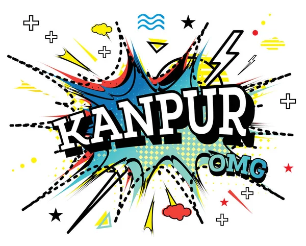 Kanpur Comic Text in Pop Art Style Isolated on White Background. Vector Illustration.
