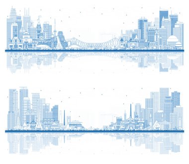 Özet: Filipinler 'e ve Blue Buildings ile Kanada City Skyline Set' ine hoş geldiniz. Şehir simgeleriyle dolu. Ottawa 'da. Toronto mu? Montreal. Vancouver. Manila, Quezon, Davao, Cebu.