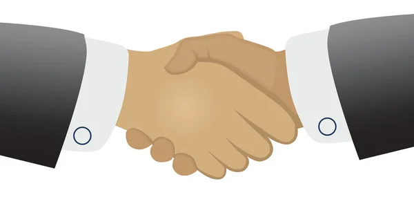 Handshake on white background — Stock Vector