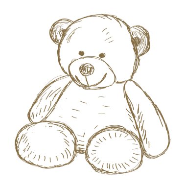 oyuncak ayı doodle vektör