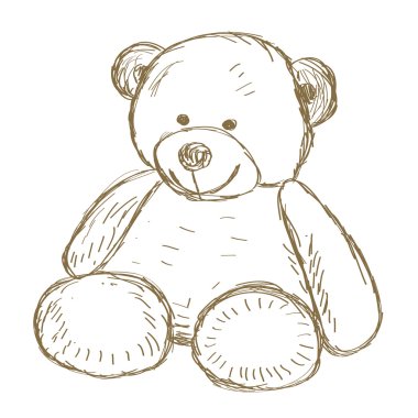 Teddy bear doodle Vector clipart
