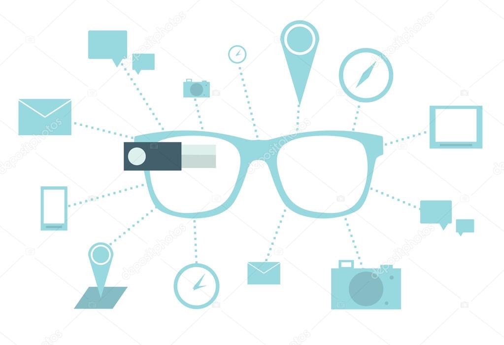 Smart glasses Stock Vector Image by ©booblgum #64681659