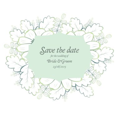 Düğün davet kartı şablonu Tarih Kaydet