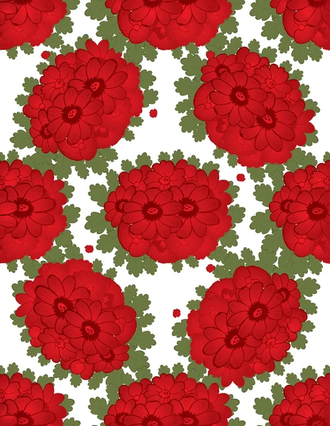 結婚式の招待カード テンプレート赤い花を持つ日付を保存します。 — ストックベクタ