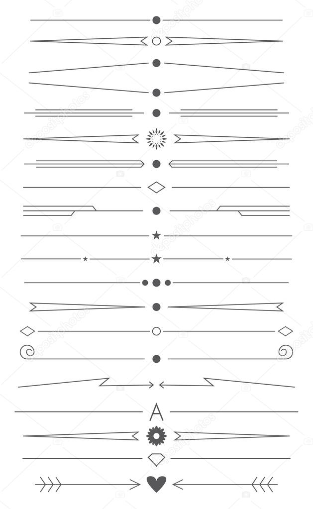 set of design elements for page decoration