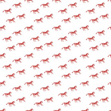 Şerit yapılan kırmızı atı ile soyut desen