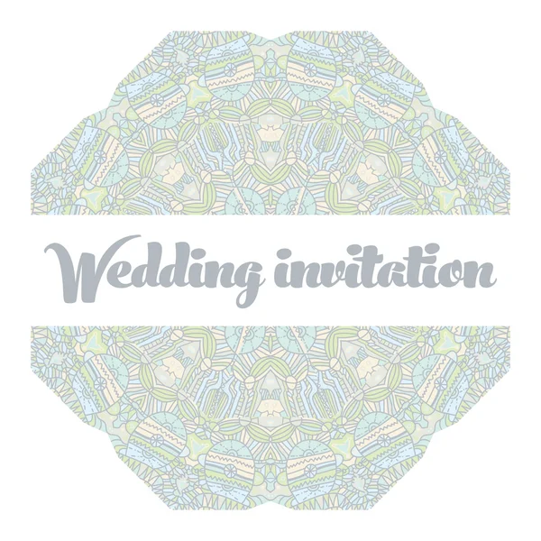 Hermosa invitación de boda abstracta — Vector de stock