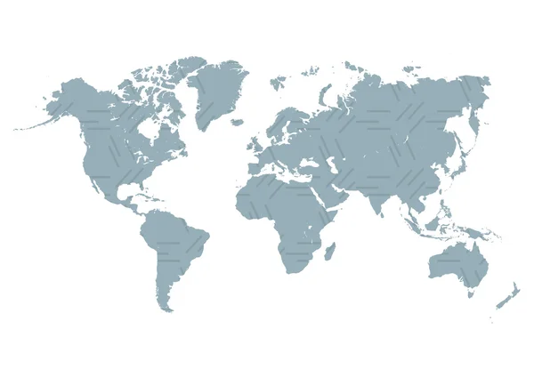 Kaart van de wereld — Stockvector