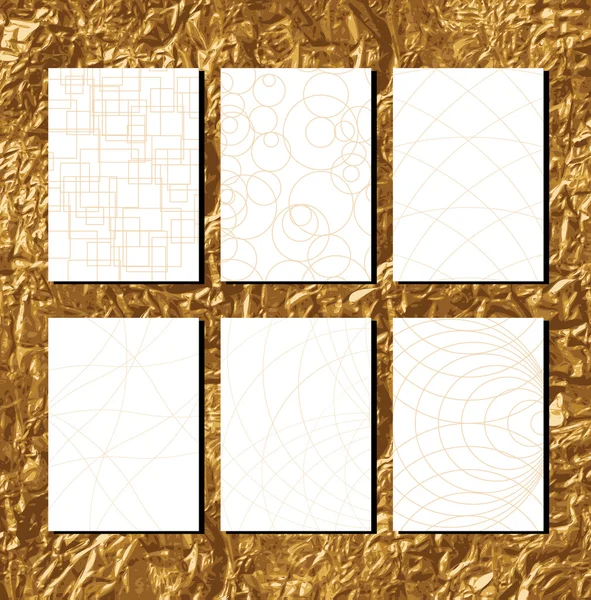 Golden Geometric Patterns — Stock Vector