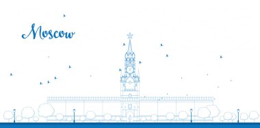 Anahat Kremlin işçinin tower Kızıl Meydan, Moskova saati ile