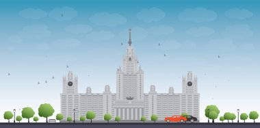MGU. Moscow State University, Moscow, Russia. clipart
