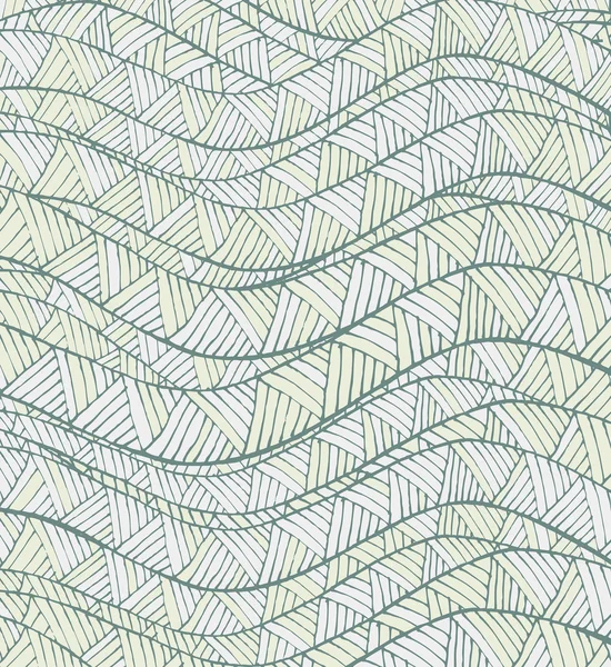 复古手绘矢量模式与波、 线和三角形 — 图库矢量图片