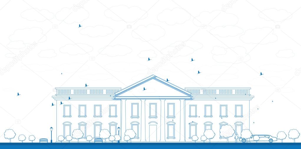 Outline White House Washington DC 